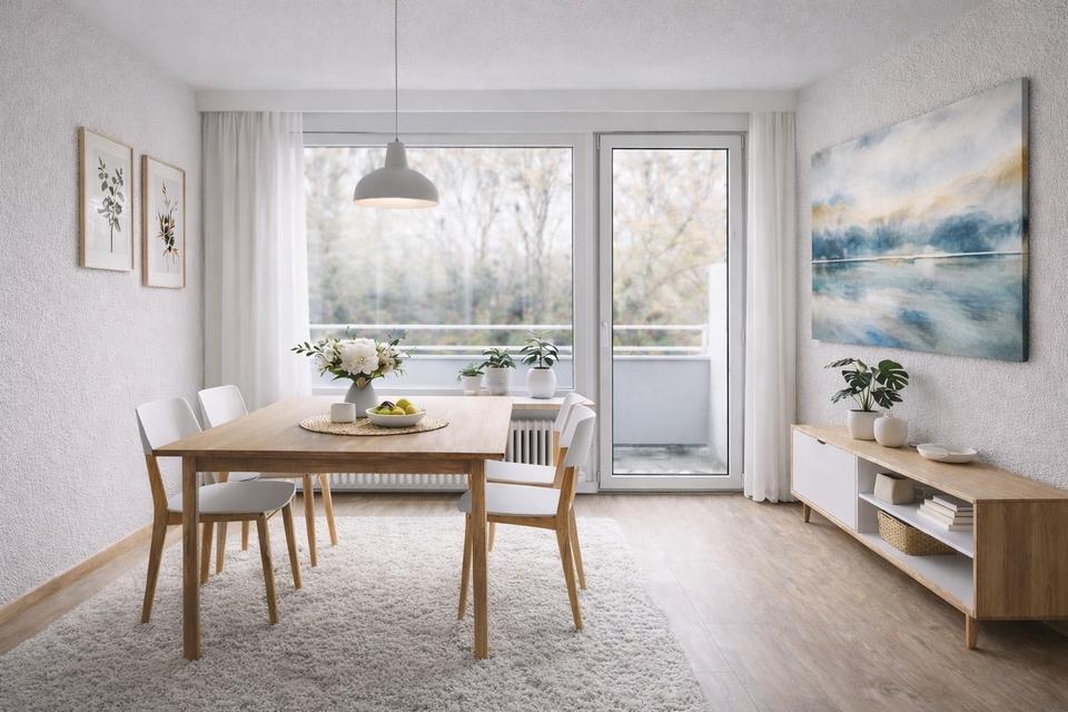 Thumbnail-Ruhige 2-Zimmerwohnung mit Westbalkon und Blick ins Grüne