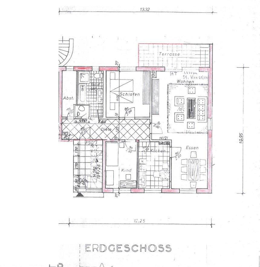 Thumbnail-Wohnung im Erdgeschoss 3 ZKB zu Vermieten (ca.125qm) in Wittlich