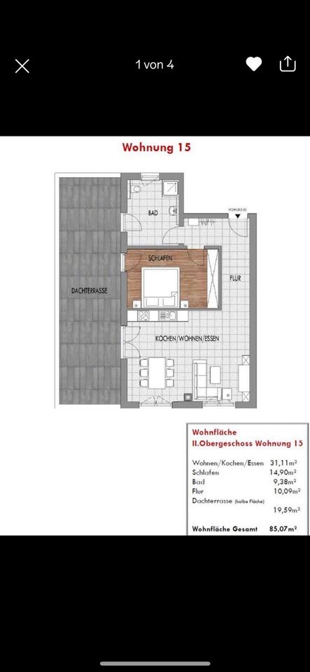 Thumbnail-Penthousewohnung 85qm, 2 Zimmer ab Mai 2026