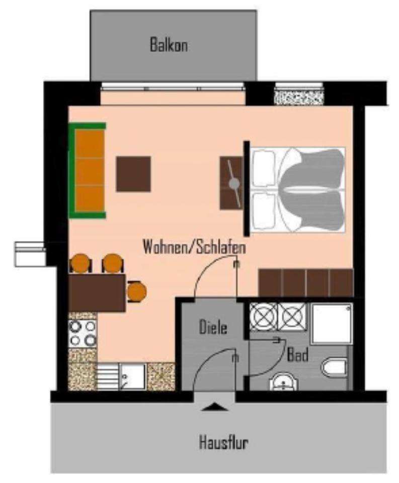Thumbnail-NEUBAU: 1 Zimmer Wohnung mit Einbauküche und Balkon