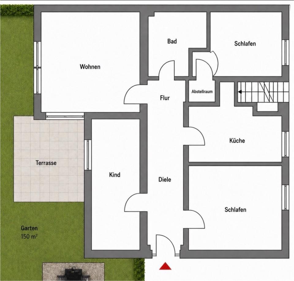 Thumbnail-4-Zimmer Erdgeschosswohnung in Ashausen ca 100 m² Privat