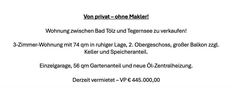 Thumbnail-Wohnung zum Verkauf in Waakirchen