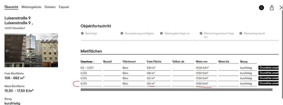 Thumbnail-Moderne Büroräume zur Untermiete – Zentrale Lage in Düsseldorf