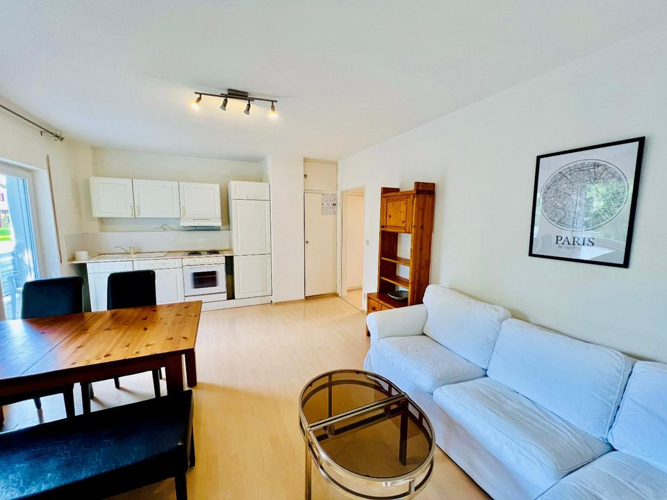 Thumbnail-Helle, möblierte, kurparknahe, ruhige 2-ZKB, Balkon + Gartenblick