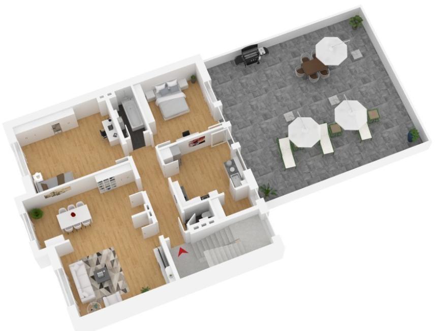 Thumbnail-Große Wohnung 4 Zimmer Küche Bad WC Terrasse