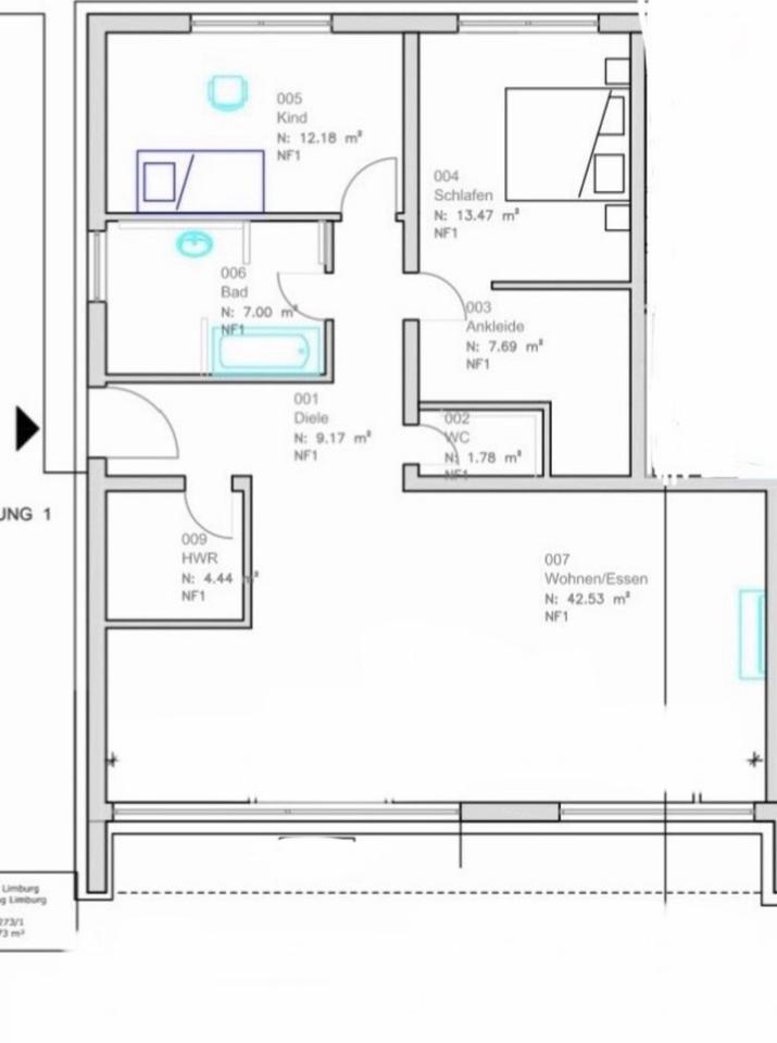 Thumbnail-Helle 3-Zimmer-Wohnung in zentraler, ruhiger Lage in Limburg