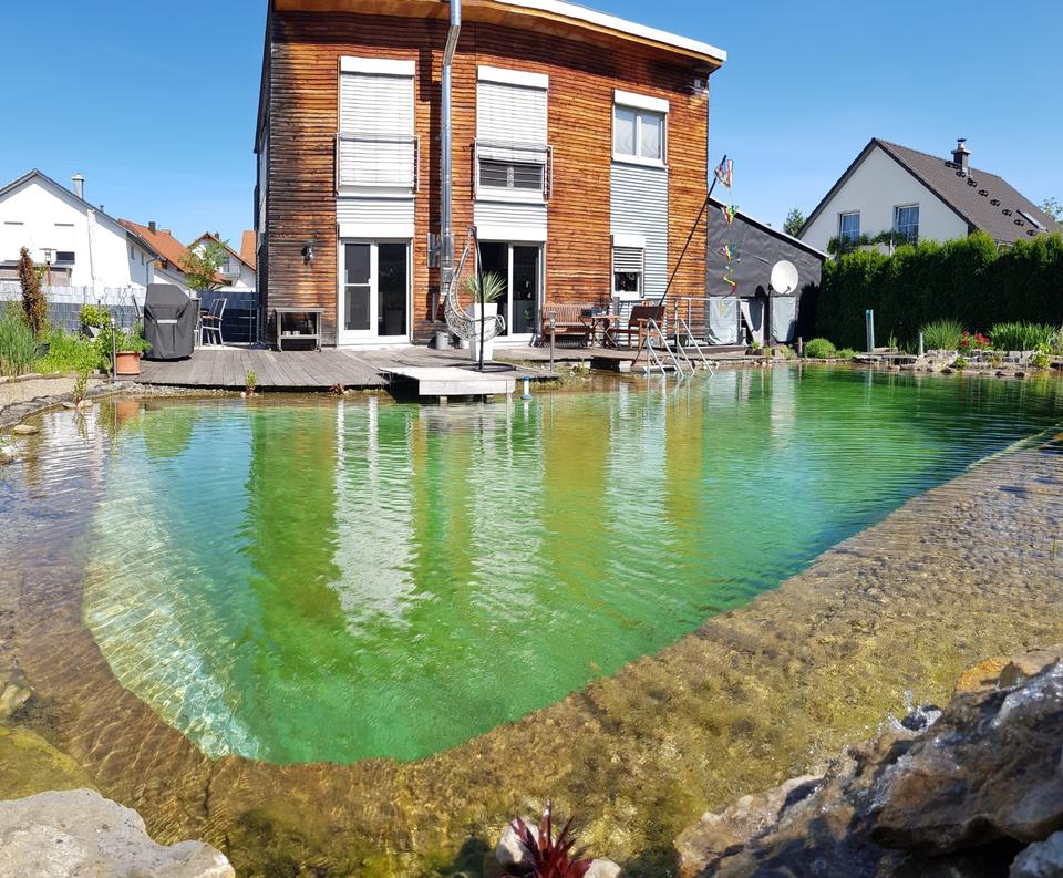 Thumbnail-Haus, ökologische Bauweise, Schwimmteich