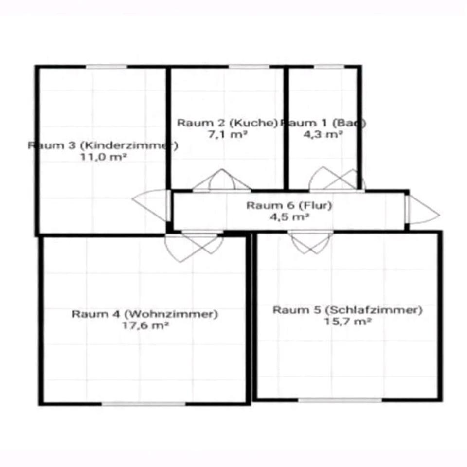 Thumbnail-Erstbezug nach Kernsanierung - 3 Raum Wohnung ebene.Du. EBK mgl.