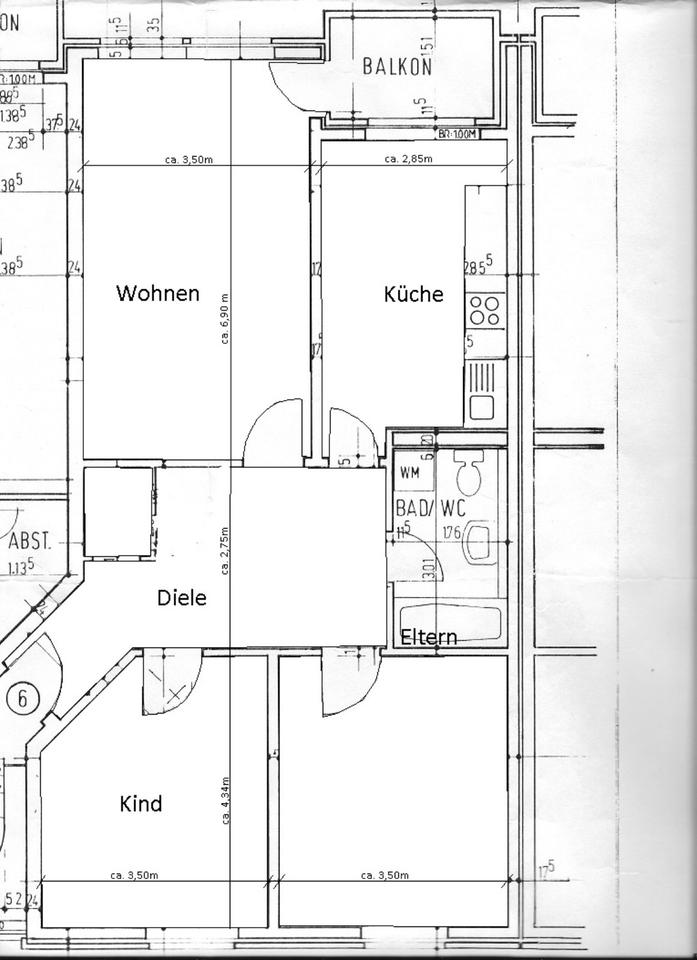 Thumbnail-Schöne helle 3 ZKDB Wohnung mit Balkon