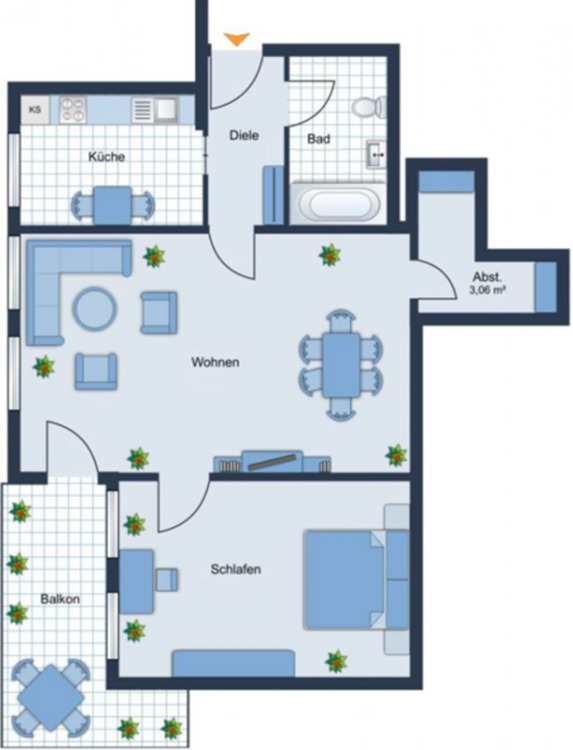 Thumbnail-Wohnen mit Weitbick - Schöne 2-Zimmer-Wohnung mit großem Balkon