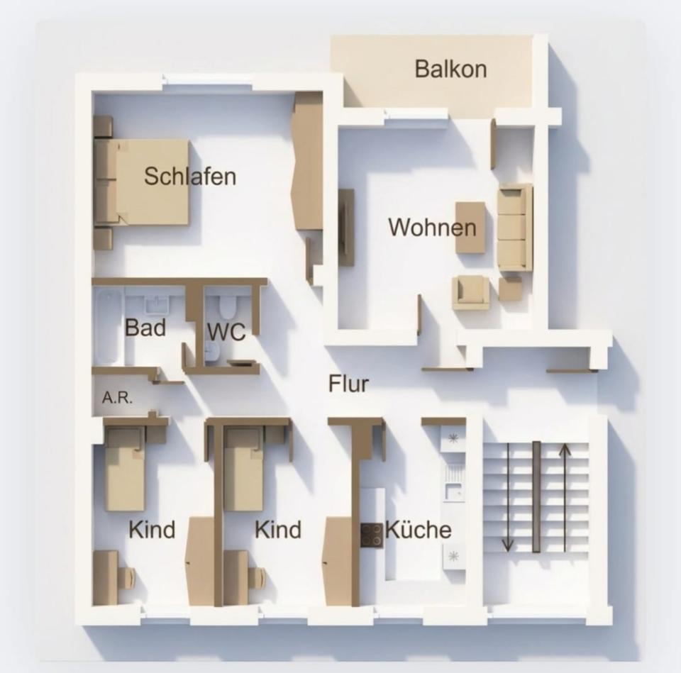 Thumbnail-4-Zimmer-Wohnung in Köln-Holweide zu verkaufen