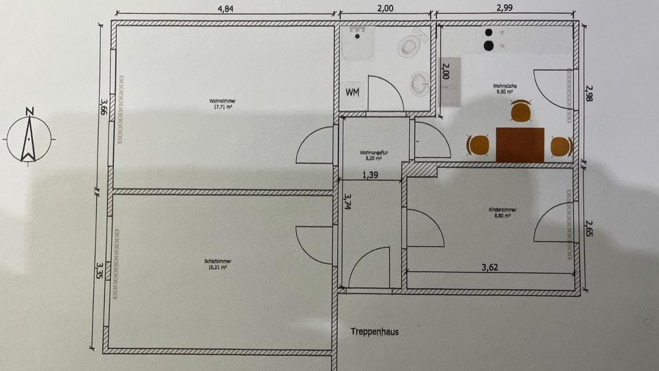 Thumbnail-3 Raumwohnung in der 1.Etage