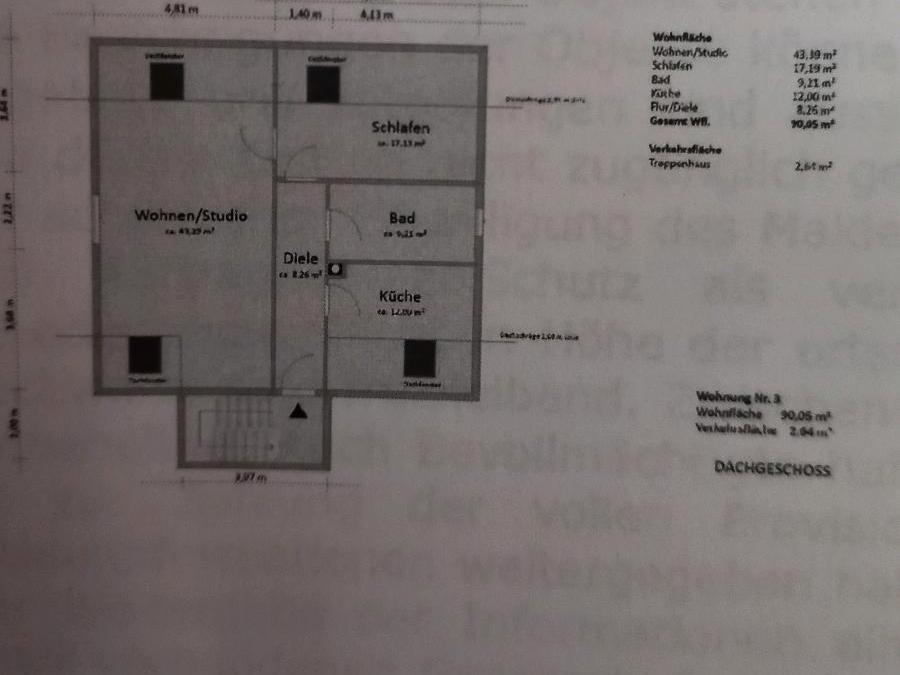 Thumbnail-3 Zimmer Wohnung zu vermieten ab 01.05.2026