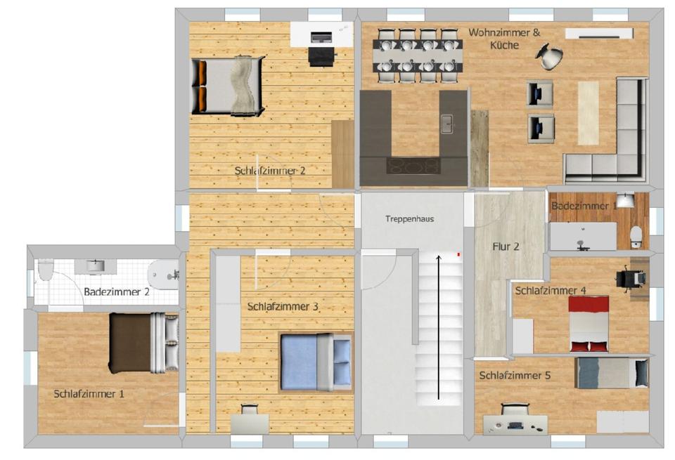 Thumbnail-6-Zimmerwohnung & 2 Badezimmer in Herzsprung bei Wittstock