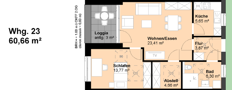 Thumbnail-Wohnung 61m²-Service Wohnen ab 60 Jahren - MS-Mauritz