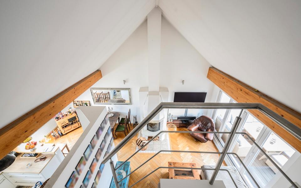 Thumbnail-Maisonettewohnung mit Dachterrasse und Kamin in Rheinnähe