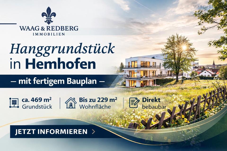 Thumbnail-Hanggrundstück in Hemhofen mit fertigem Bauplan – 229 m² Wohnfläche realisierbar