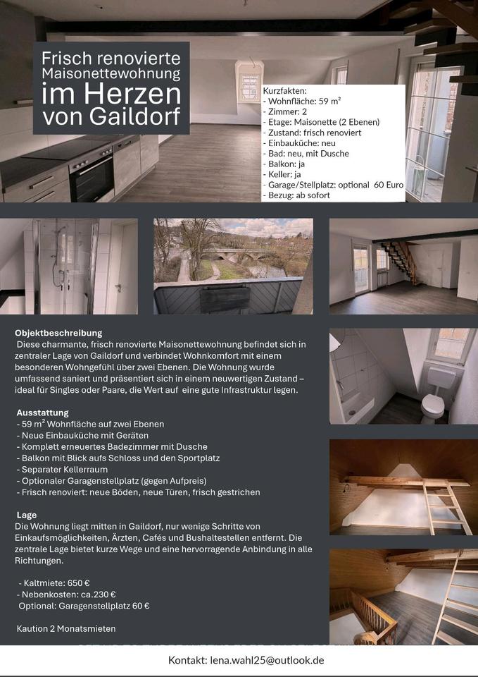 Thumbnail-Frisch renovierte Maisonettewohnung im Herzen von Gaildorf