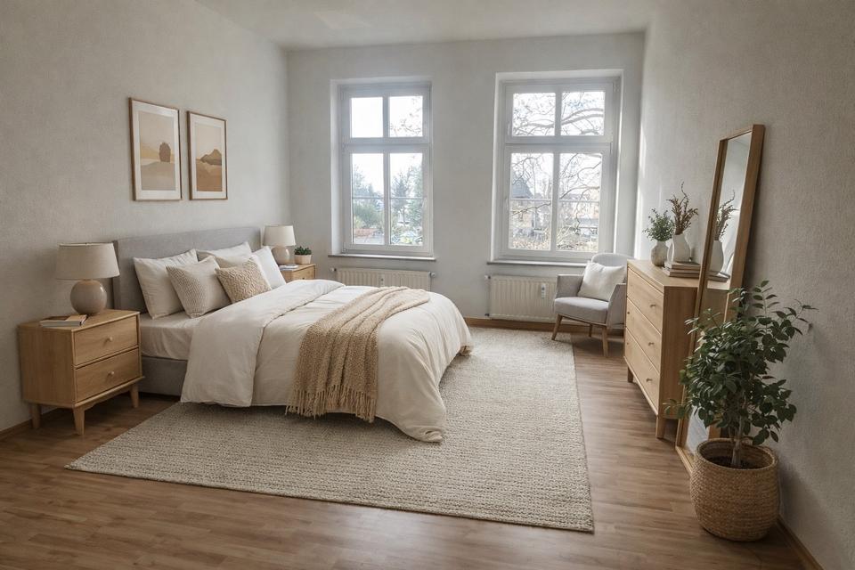 Thumbnail-RENOVIERTE 3-RAUM-WOHNUNG MIT GROSSEM BALKON | 92,70 M² | 1. OG | TOP-LAGE 09130 CHEMNITZ