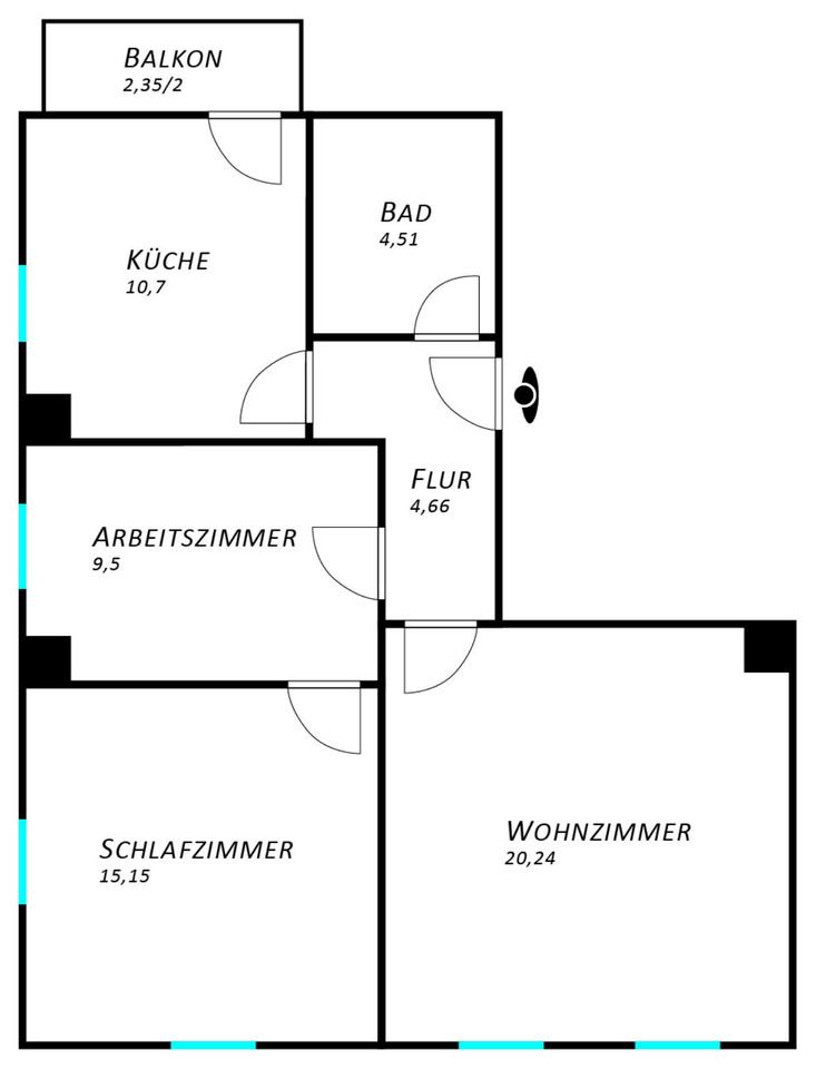 Thumbnail-TOP 2,5-Zimmer-Whng. mit Balkon, Garage, EK, WK – Bad Cannstatt