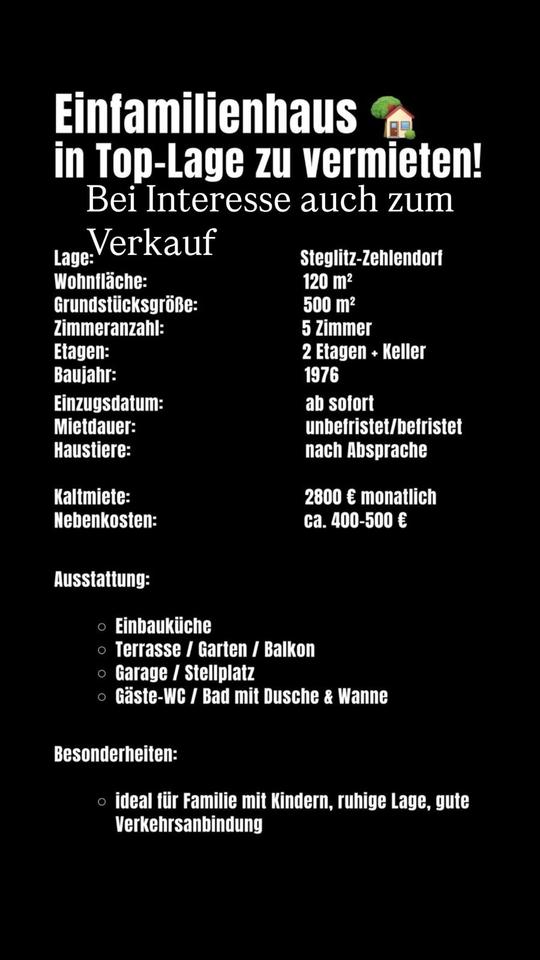 Thumbnail-Einfamilienhaus in Steglitz-Zehlendorf