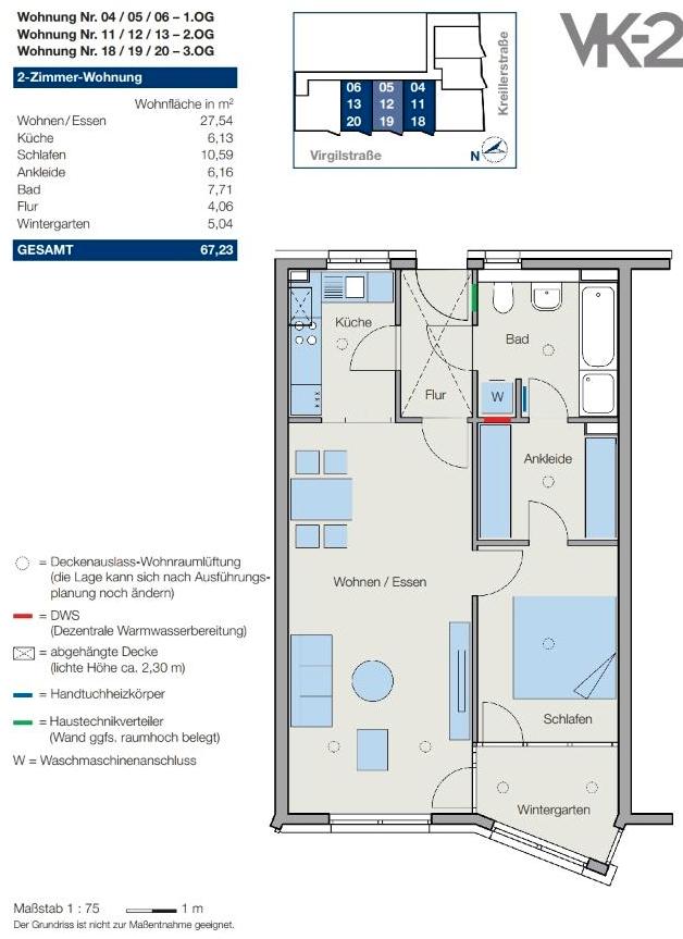 Thumbnail-Große 2-Zimmerwohnung mit 67 qm in Berg am Laim Baujahr 2015