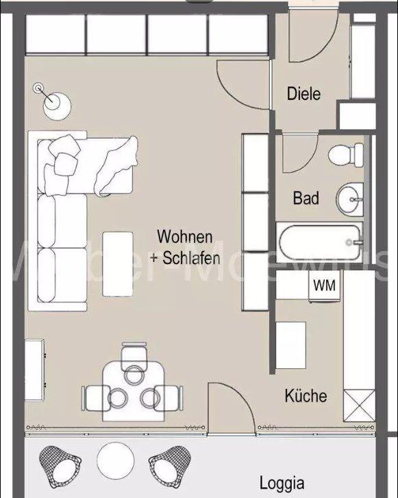 Thumbnail-Schöne 43 m² Wohnung Erstbezug nach Renovierung– separate Küche