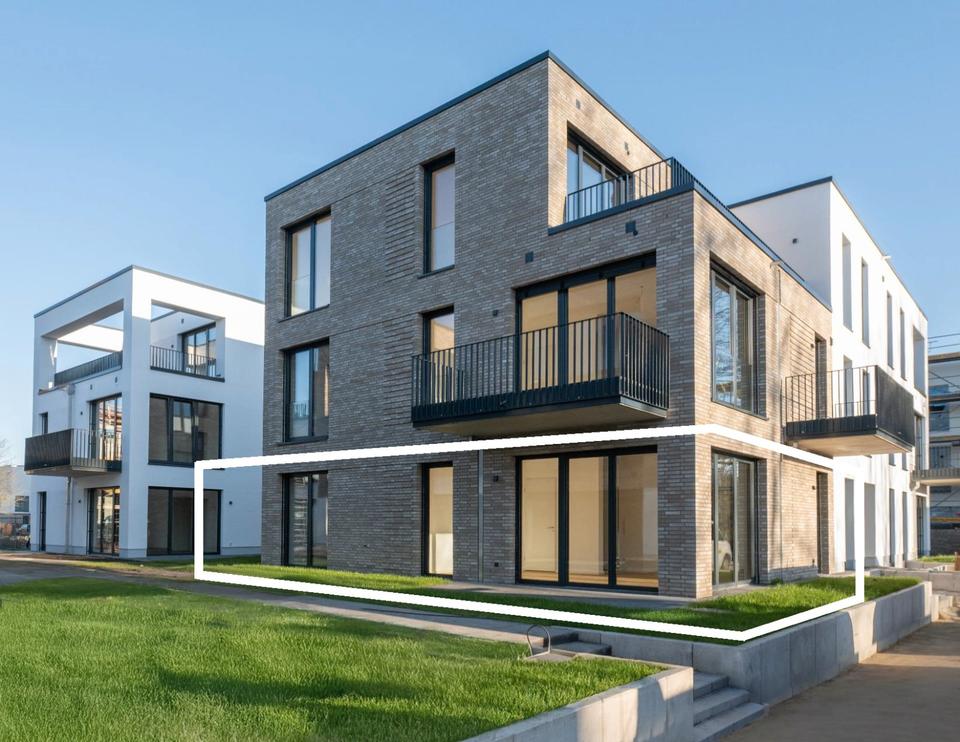 Thumbnail-Außergewöhnliche Neubauwohnung im Erdgeschoss mit Gartenanteil