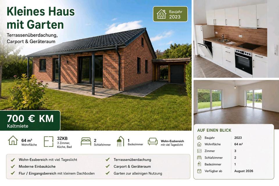 Thumbnail-Kleines Haus mit Garten zu vermieten