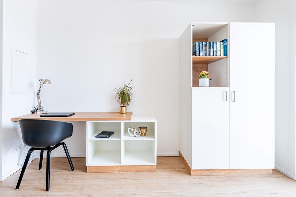 Thumbnail-Möbliertes Apartment mit Balkon im Studentenwohnheim an der Persiluhr für Studenten, Azubis & Schüler