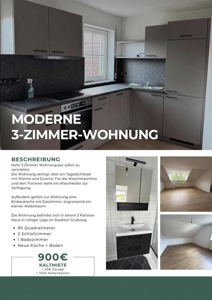Thumbnail-Renovierte 3-Zimmer Dachgeschosswohnung in PassauGrubweg