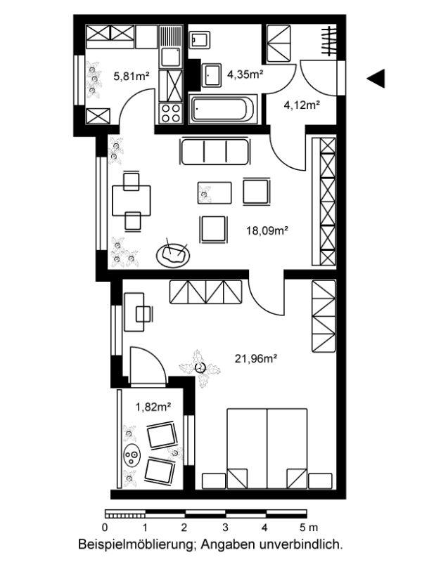 Thumbnail-Charmante 2-Zimmer-Seniorenwohnung, frisch renoviert – Einzug ab 55!