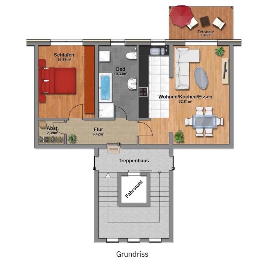 Thumbnail-Attraktive 2 Zimmer Wohnung in Dieringhausen
