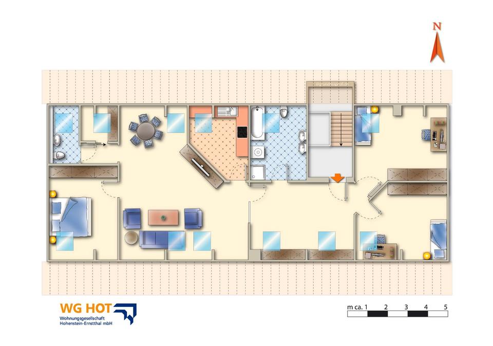 Thumbnail-Seltene 4,5-Raum-Wohnung im Dachgeschoss – Wohnen im Grünen!