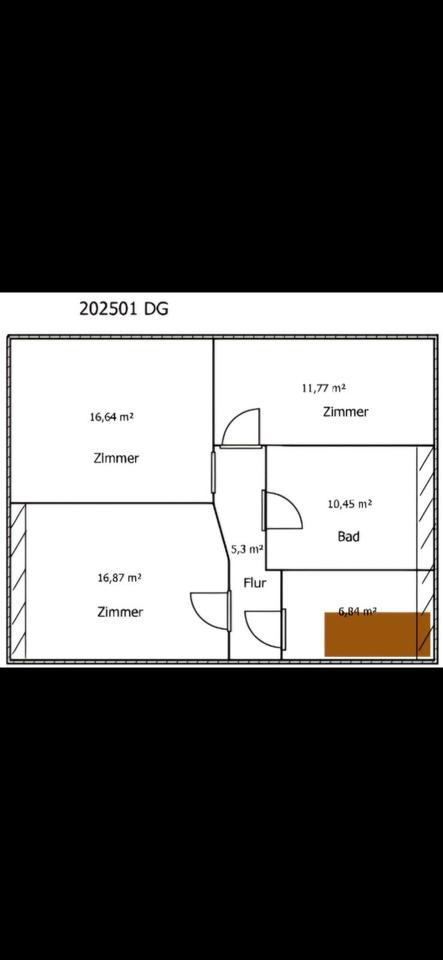 Thumbnail-2-Raumwohnung mit 60qm in Teterow