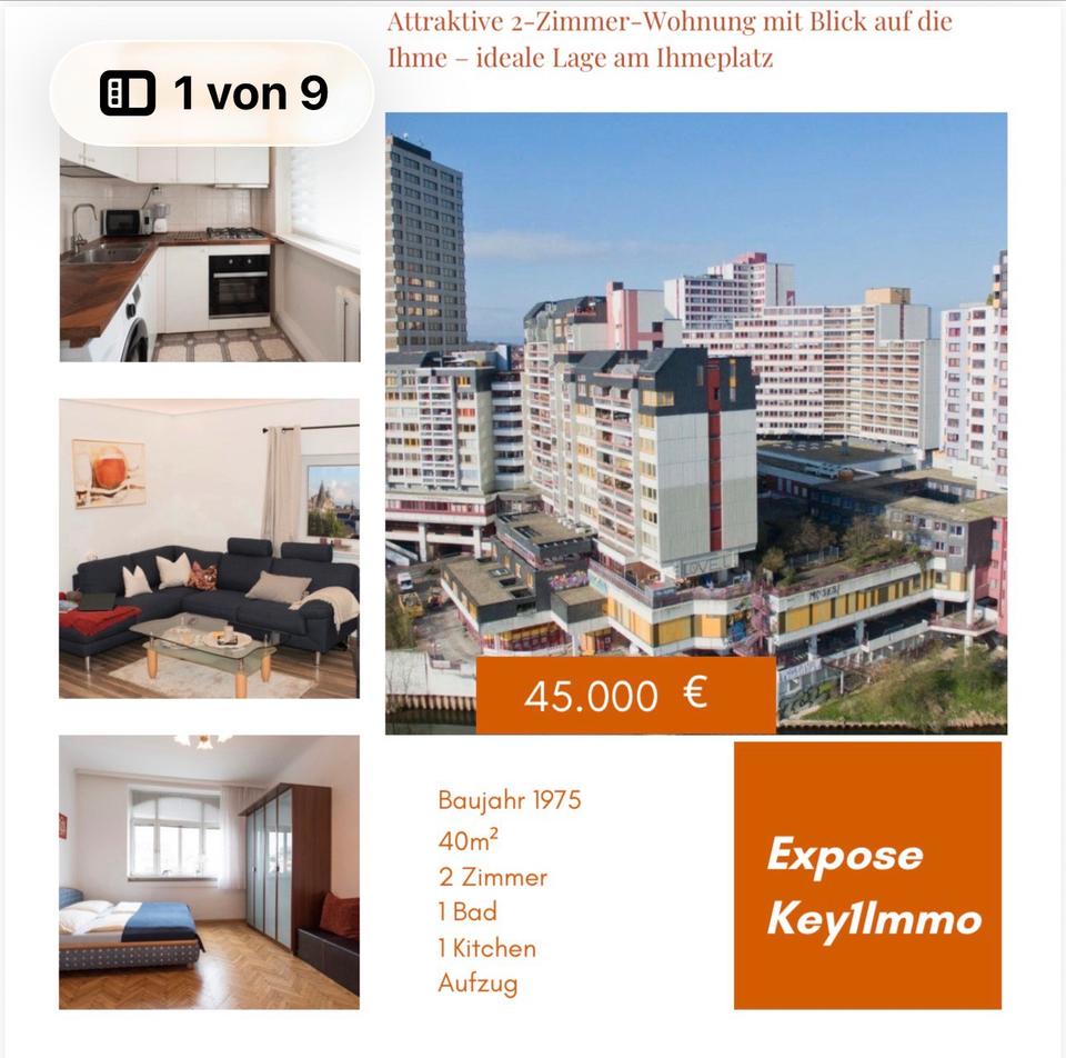 Thumbnail-Attraktive 2-Zimmer-Wohnung mit Blick auf die Ihme