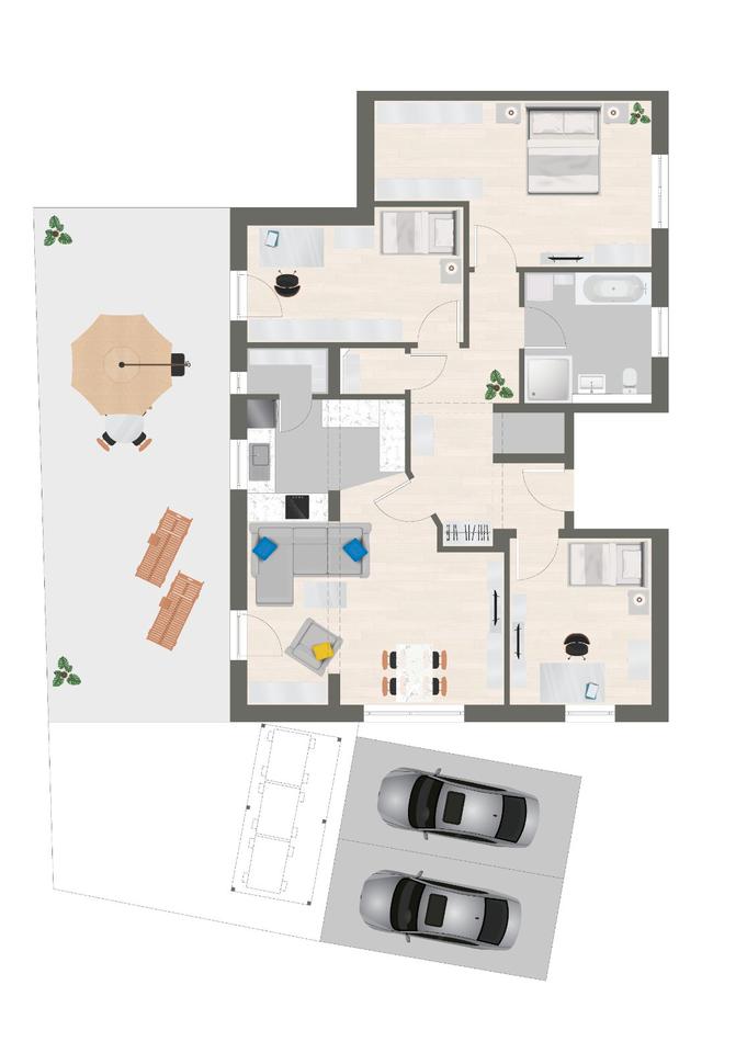 Thumbnail-Neuwertige 4-Zimmer-Wohnung mit Garten in Gaimersheim