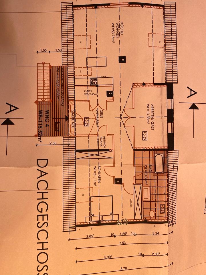 Thumbnail-Großzügige Dachgeschosswohnung 130qm