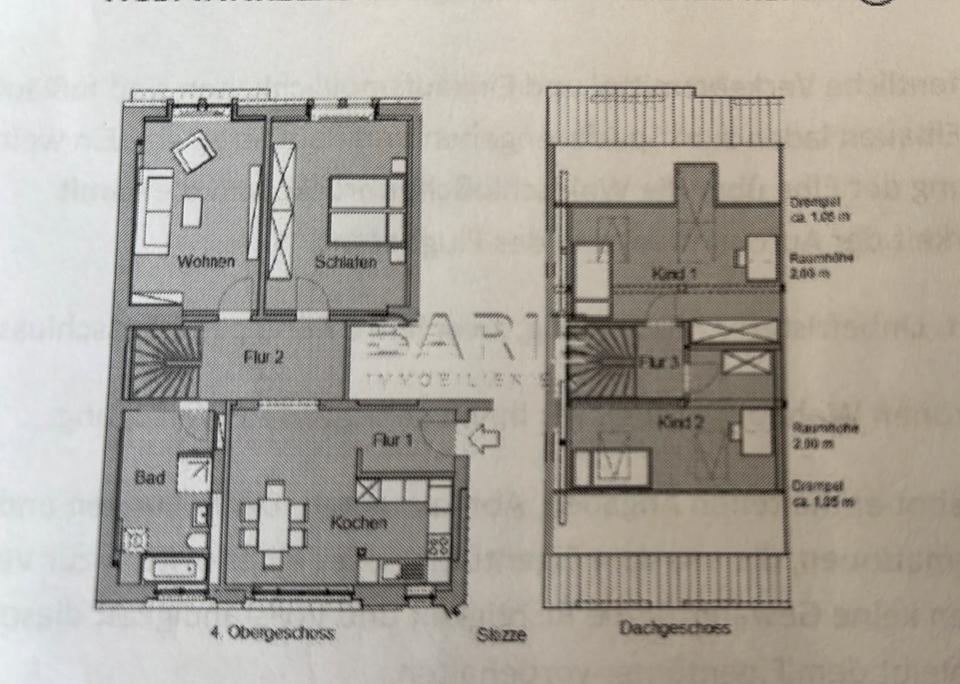 Thumbnail-Wunderschöne 4-Raum Dachgeschoss-Maisonette ab 01.05.26