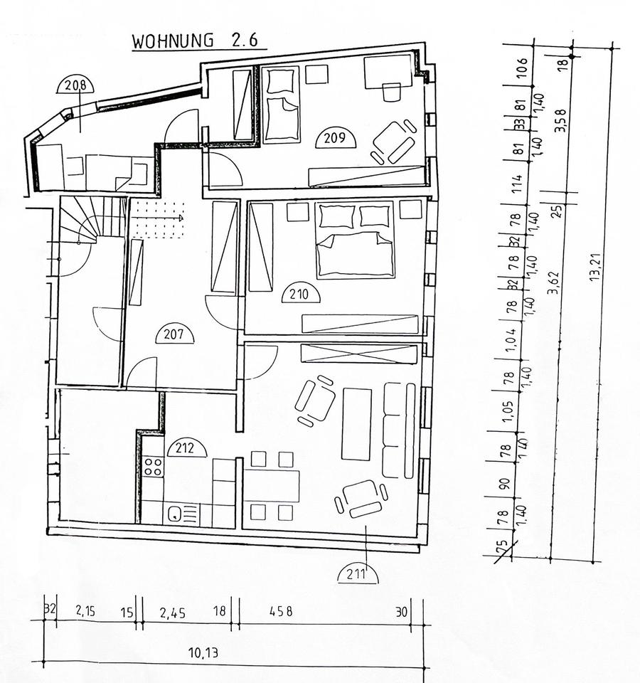 Thumbnail-Großzügige, lichtdurchflutete 4-Raum Altbau-Wohnung im Stadtkern