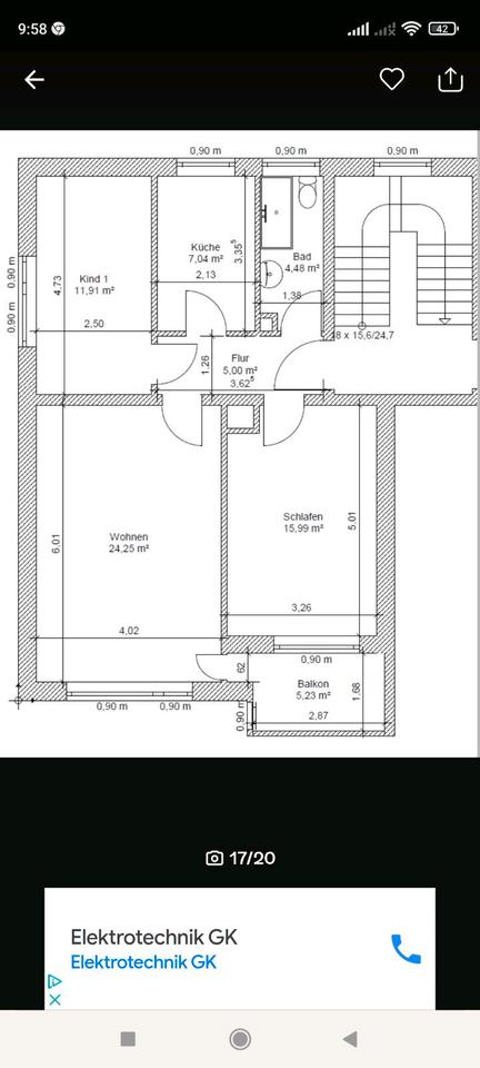 Thumbnail-3 Zimmer Wohnung mit Balkon in Vahrenwald