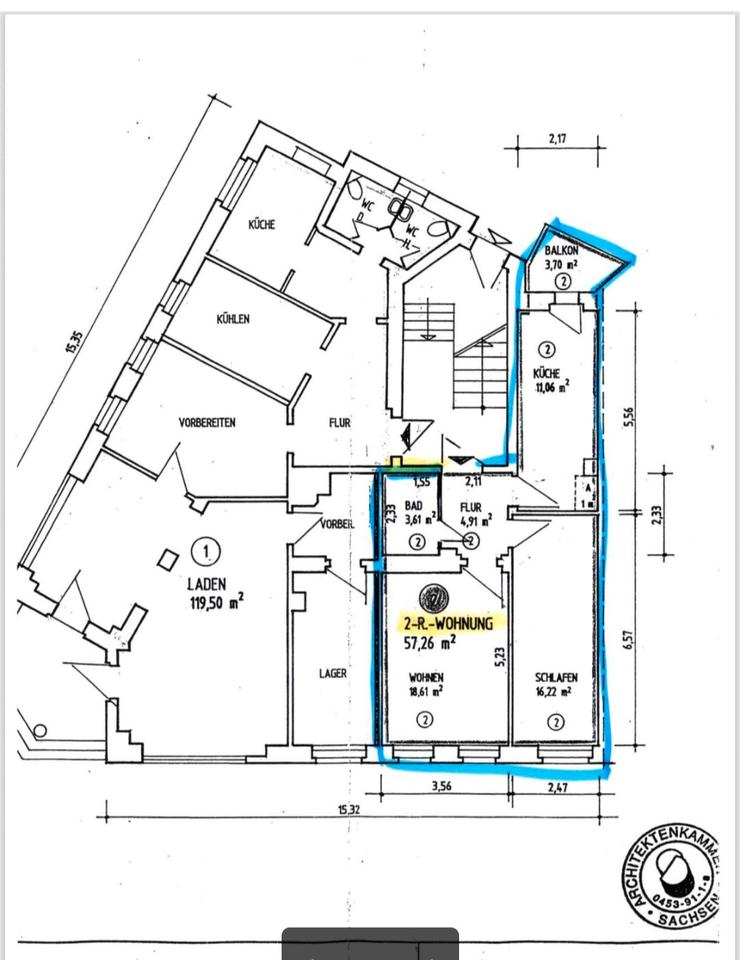 Thumbnail-renovierte 2-Raum-Wohnung mit Balkon