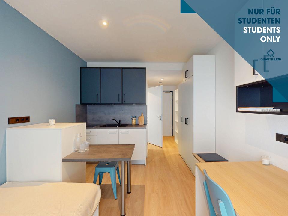 Thumbnail-Modern möbliertes Studentenapartment im Quartillion – zentral im Rheingauviertel