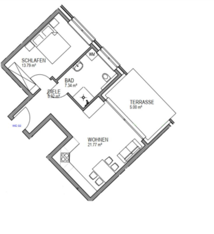 Thumbnail-Moderne 2 Zimmer Erdgeschosswohnung mit Terrasse BJ. 2023