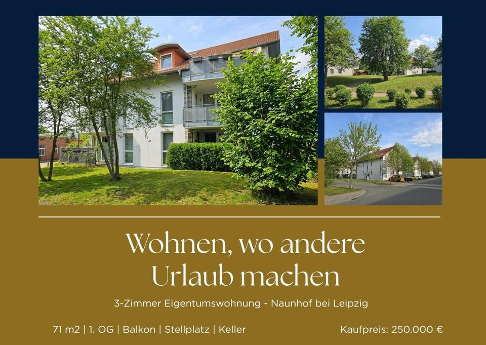 Thumbnail-* Grünes Leben nahe Leipzig – 3-Zimmer-ETW mit Balkon, Naunhof *