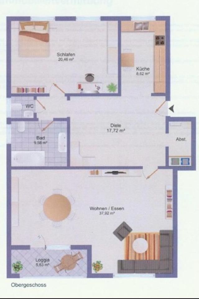 Thumbnail-2-Zi-Whg mit Loggia&Garage in zentraler Lage | frei ab Feb. 2026