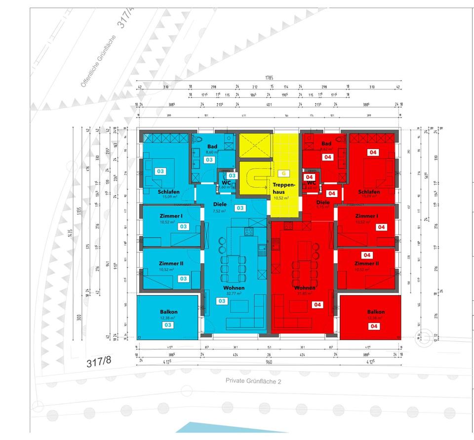Thumbnail-Moderne, lichtdurchflutete 4-Zimmerwohnung mit großem Balkon