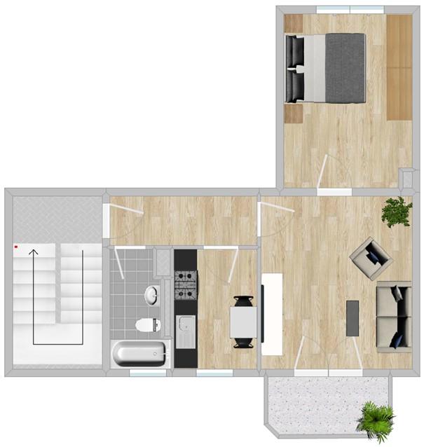 Thumbnail-Strehla! 2-Raum-Wohnung mit Balkon