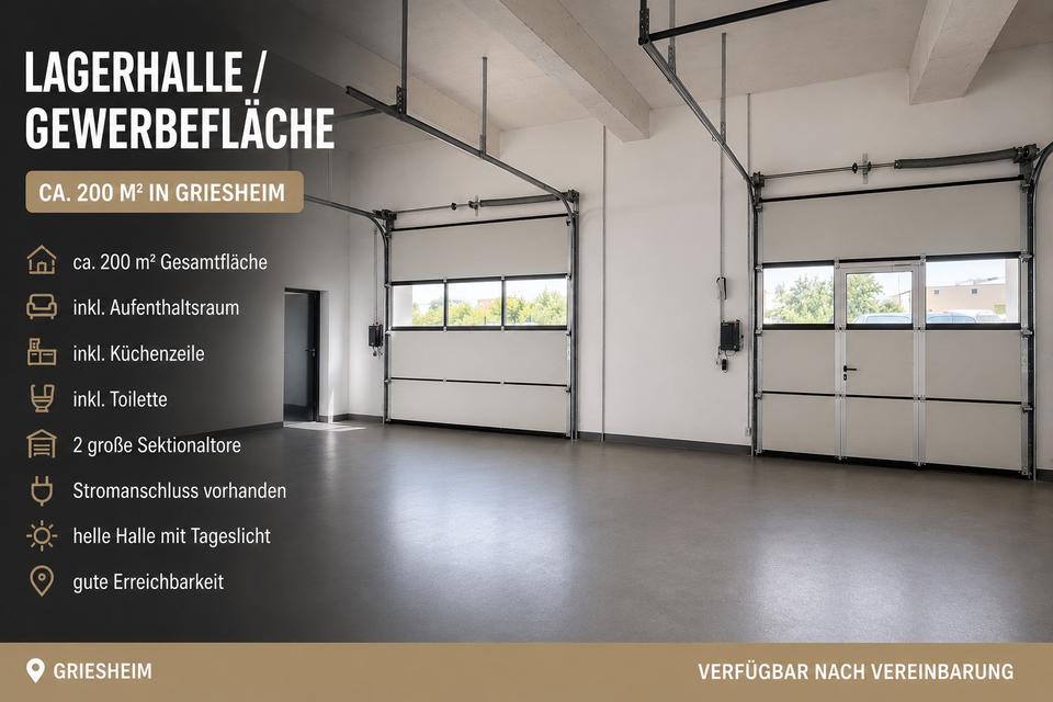 Thumbnail-Lagerhalle Gewerbefläche ca. 200 m² in Griesheim mit WCKüche