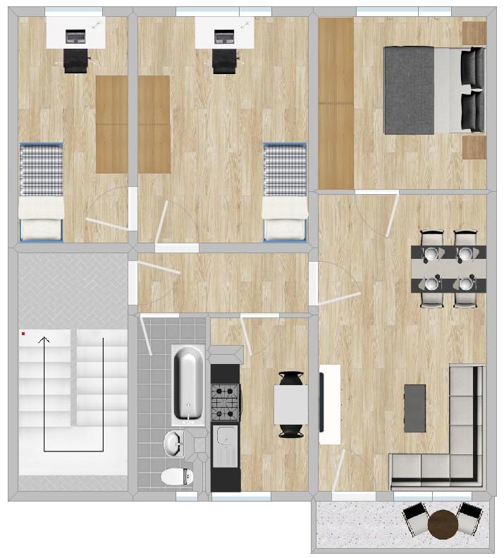 Thumbnail-4-Raum-Wohnung mit Balkon
